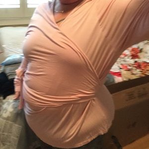 Pink wrap top